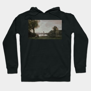 The Seine at Chatou by Jean-Baptiste Camille Corot Hoodie